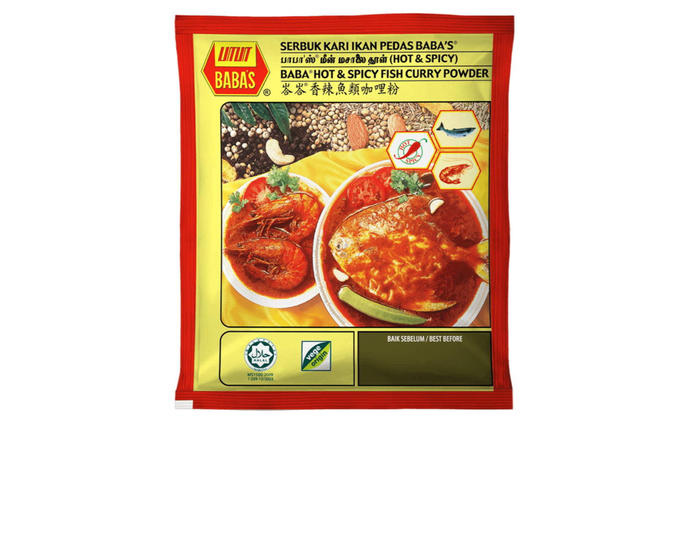 BABA'S Hot & Spicy Fish Curry Powder