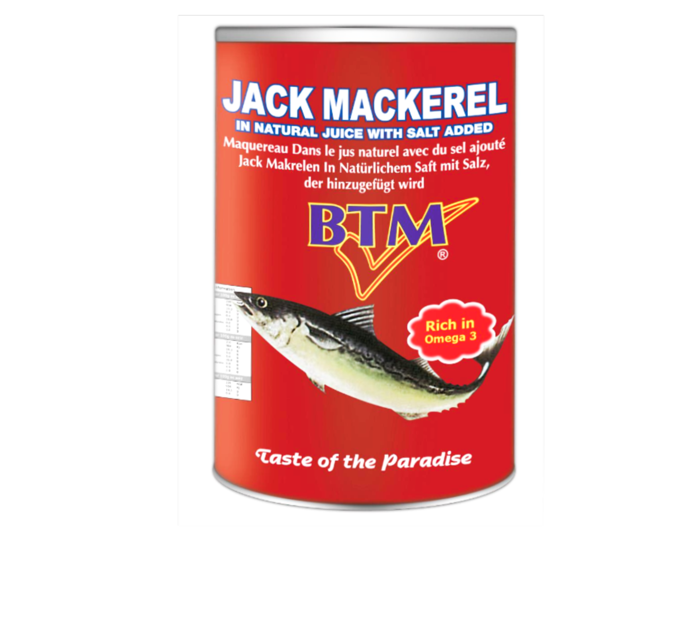 BTM Jack Mackerel In Natural Juice