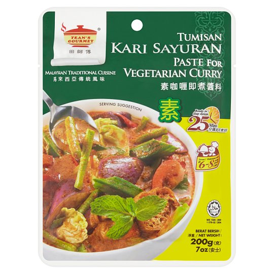 Teans Gourmet Tumisan Kari Sayuran (Paste for Vegetarian Curry)